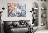 Abstract Depth Glass Wall Art.