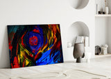Oil Printing Glass Wall Art.