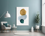Abstract Shapes Glass Wall Art.