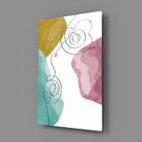Abstract Shapes Glass Wall Art.
