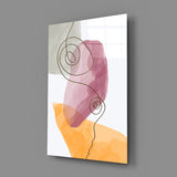 Abstract Shapes Glass Wall Art.