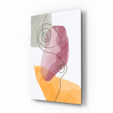 Abstract Shapes Glass Wall Art.