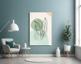 Abstract Shapes Glass Wall Art.