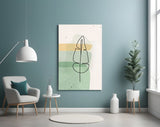Abstract Shapes Glass Wall Art.