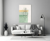 Abstract Shapes Glass Wall Art.