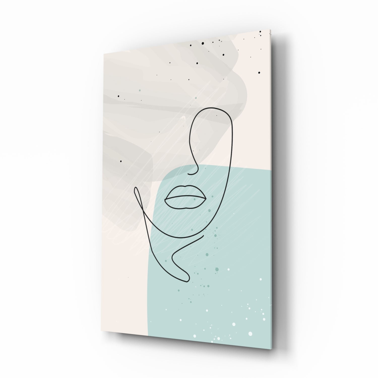Abstract Shapes Glass Wall Art.