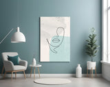 Abstract Shapes Glass Wall Art.