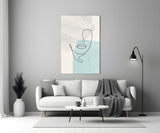 Abstract Shapes Glass Wall Art.