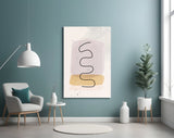 Abstract Shapes Glass Wall Art.