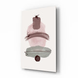 Abstract Shapes Glass Wall Art.