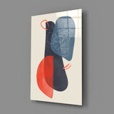 Abstract Shapes Glass Wall Art.