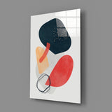 Abstract Shapes Glass Wall Art.
