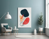 Abstract Shapes Glass Wall Art.