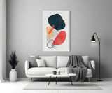 Abstract Shapes Glass Wall Art.