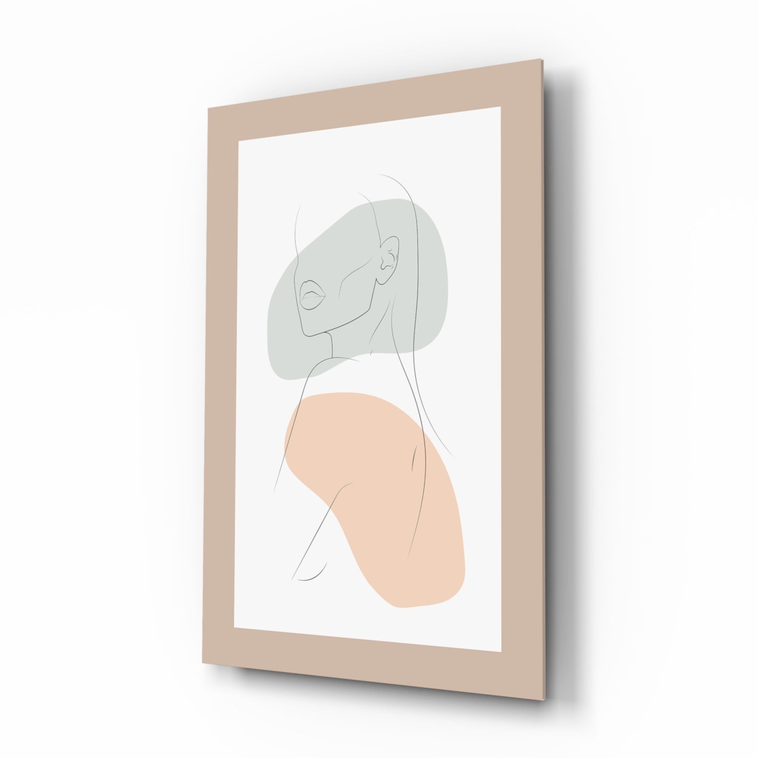 Abstract Shapes Glass Wall Art.