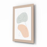 Abstract Shapes Glass Wall Art.
