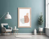 Abstract Shapes Glass Wall Art.