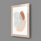 Abstract Shapes Glass Wall Art.