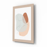Abstract Shapes Glass Wall Art.