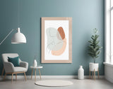 Abstract Shapes Glass Wall Art.