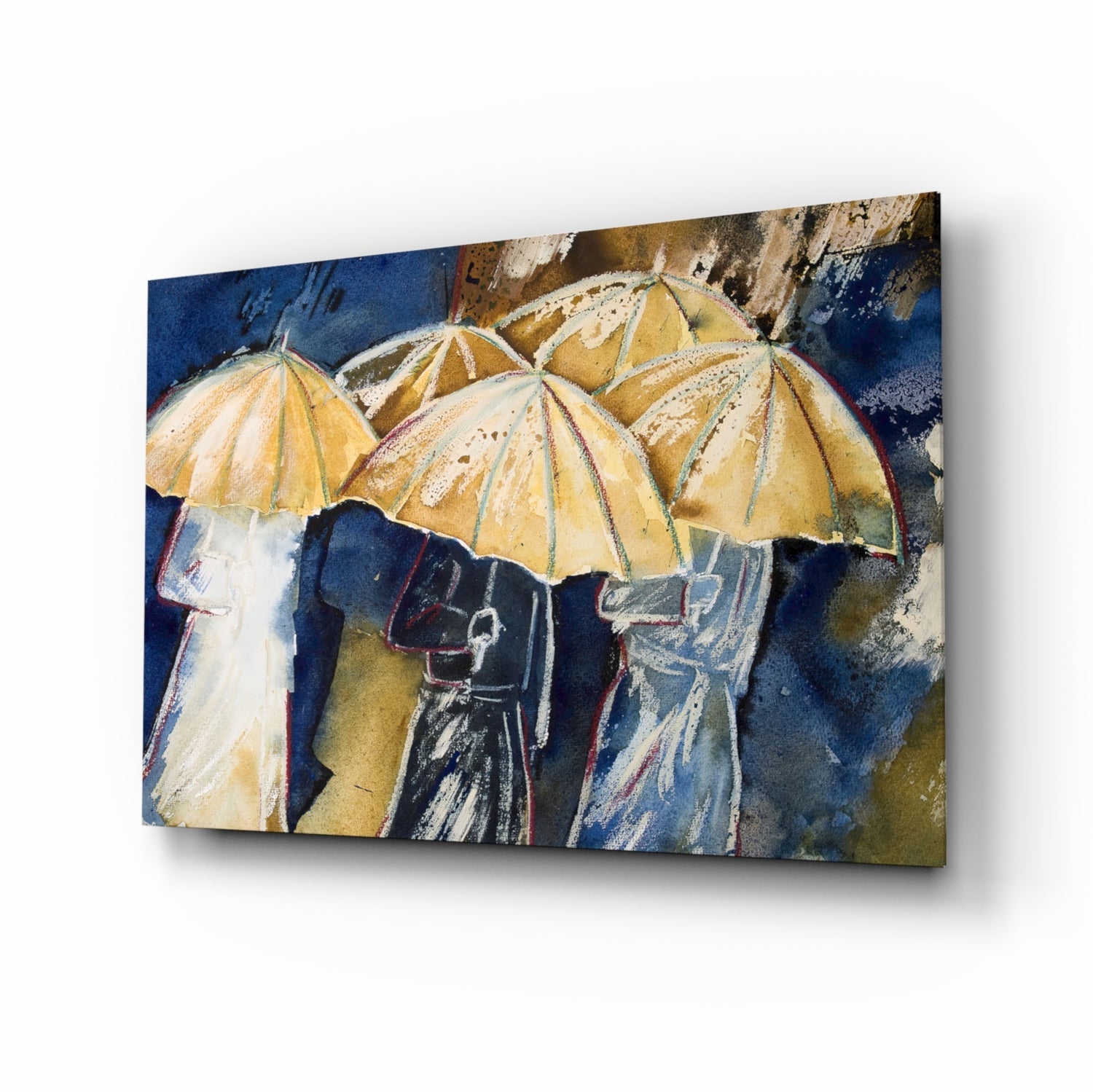 Umbrellas Glass Wall Art.