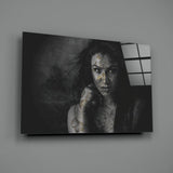 Tattooed Woman Glass Wall Art.
