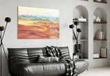 Abstract Mountains Glass Wall Art.