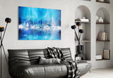 Abstract Glass Wall Art.