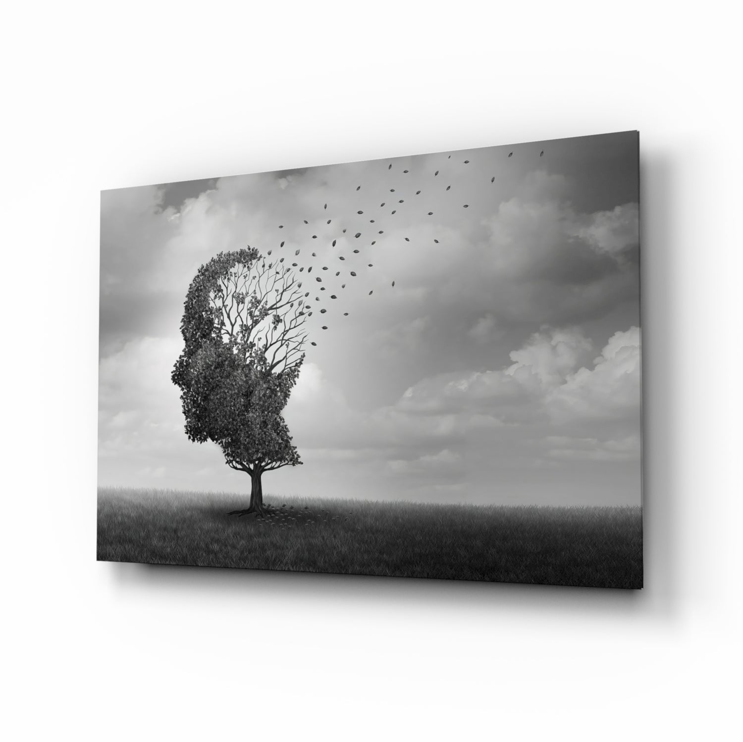 Autumn of Thoughts Glass Wall Art.
