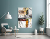 Abstract Glass Wall Art.