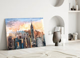 New York City Glass Wall Art.