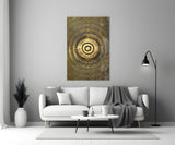 Abstract Loop Glass Wall Art.