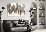 Feathers Glass Wall Art.