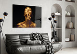 Gold Woman Glass Wall Art.