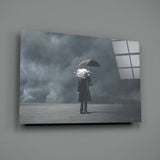 Storm in Thoughts Glass Wall Art.