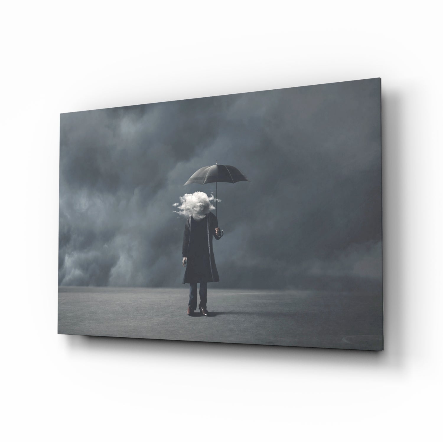 Storm in Thoughts Glass Wall Art.