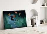 Butterfly Effect Glass Wall Art.