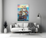 Sailboat Glass Wall Art.