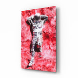 Astronaut and Space Grass Glass Art.