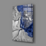 Blue Marble Glass Art.