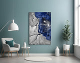 Blue Marble Glass Art.