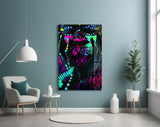 Neon Glances Glass Art.