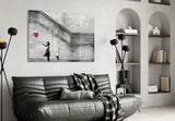 Flying Heart Glass Art.
