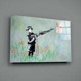 Child and War Glass Art.