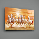 Running Horses Glass Art.