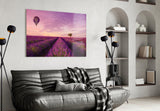 Lavender and Balloon Glass Art.