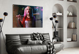 Harley Quinn Glass Art.