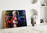Harley Quinn Glass Art.