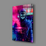Neon Protest Glass Art.
