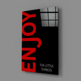 Enjoy The Little Things Glass Wall Art.